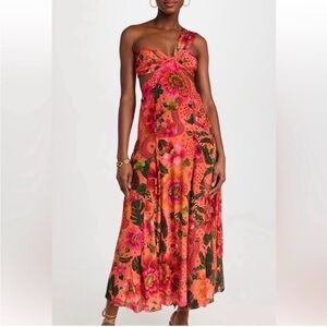 Farm Rio Blooming Gardens Tropical Island Vacation Maxi Dress